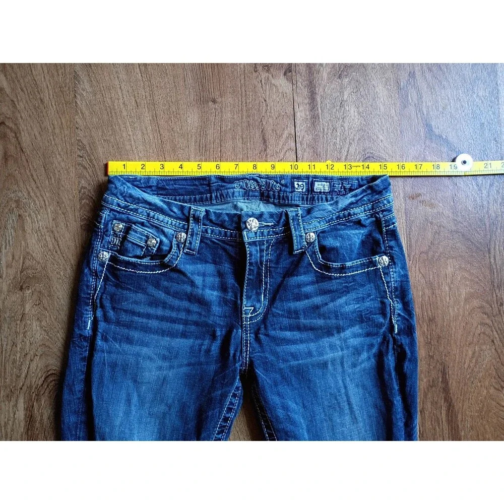 Miss Me Jeans Women's 29x31 Blue Bootcut Fluer Embellished